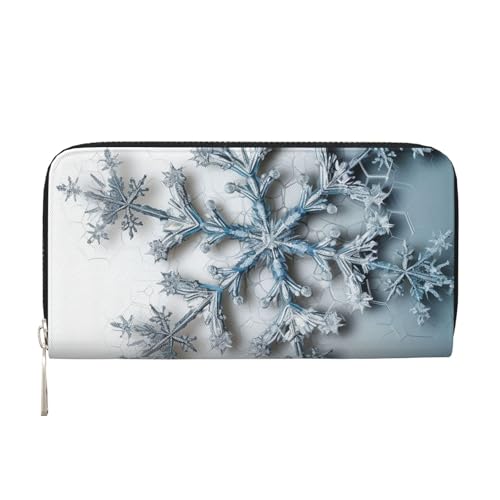 LHDGBNV Geldbörse aus PU-Leder für Damen und Mädchen, Kreditkartenhalter, transparent, Schneeflocke, lange Geldbörse, Clutch, wasserdicht, Reisehandtasche LHDGBNV Geldbörse aus PU-Leder für Damen und Mädchen, Kreditkartenhalter, transparent, Schneeflocke, lange Geldbörse, Clutch, wasserdicht, Reisehandtasche von LHDGBNV