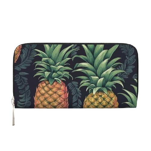 LHDGBNV Geldbörse aus PU-Leder für Damen und Mädchen, mit Reißverschluss, Kreditkartenhalter, Ananas, lange Geldbörse, Clutch, wasserdicht, Reisehandtasche LHDGBNV Geldbörse aus PU-Leder für Damen und Mädchen, mit Reißverschluss, Kreditkartenhalter, Ananas, lange Geldbörse, Clutch, wasserdicht, Reisehandtasche von LHDGBNV