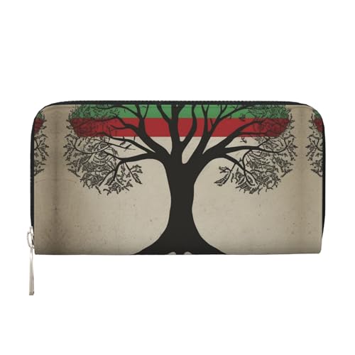 LHDGBNV Geldbörse aus PU-Leder für Damen und Mädchen, mit Reißverschluss, Kreditkartenhalter, Baum, Palästinensische Flagge, lange Geldbörse, Clutch, Geldbörse, wasserdicht, Reisehandtasche LHDGBNV Geldbörse aus PU-Leder für Damen und Mädchen, mit Reißverschluss, Kreditkartenhalter, Baum, Palästinensische Flagge, lange Geldbörse, Clutch, Geldbörse, wasserdicht, Reisehandtasche von LHDGBNV