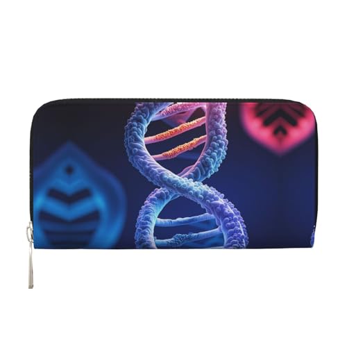 LHDGBNV Geldbörse aus PU-Leder für Damen und Mädchen, mit Reißverschluss, Kreditkartenhalter, DNA, genetische Helix, lange Geldbörse, Clutch, wasserdicht, Reisehandtasche LHDGBNV Geldbörse aus PU-Leder für Damen und Mädchen, mit Reißverschluss, Kreditkartenhalter, DNA, genetische Helix, lange Geldbörse, Clutch, wasserdicht, Reisehandtasche von LHDGBNV