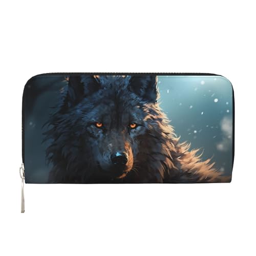 LHDGBNV Geldbörse aus PU-Leder für Damen und Mädchen, mit Reißverschluss, Kreditkartenhalter, Fantasy-Wolf, lange Geldbörse, Clutch, Geldbörse, wasserdicht, Reisehandtasche LHDGBNV Geldbörse aus PU-Leder für Damen und Mädchen, mit Reißverschluss, Kreditkartenhalter, Fantasy-Wolf, lange Geldbörse, Clutch, Geldbörse, wasserdicht, Reisehandtasche von LHDGBNV