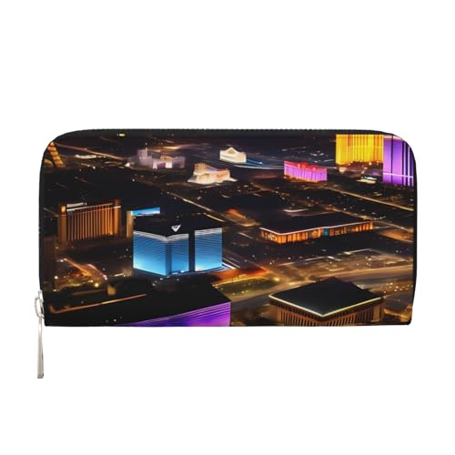 LHDGBNV Geldbörse aus PU-Leder für Damen und Mädchen, mit Reißverschluss, Kreditkartenhalter, Las Vegas, Nachtsicht, lange Geldbörse, Clutch, Geldbörse, wasserdicht, Reisehandtasche LHDGBNV Geldbörse aus PU-Leder für Damen und Mädchen, mit Reißverschluss, Kreditkartenhalter, Las Vegas, Nachtsicht, lange Geldbörse, Clutch, Geldbörse, wasserdicht, Reisehandtasche von LHDGBNV