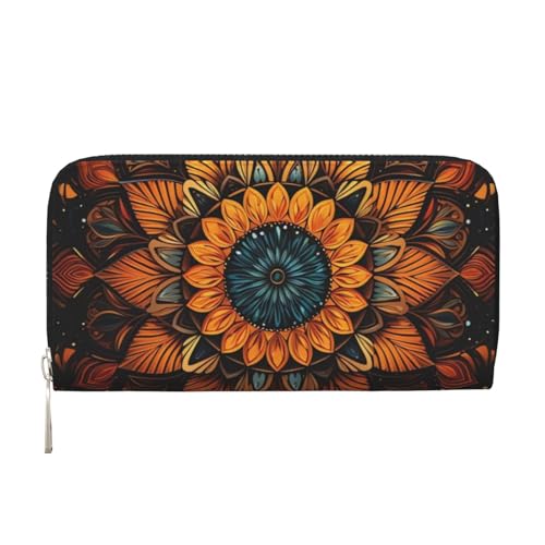 LHDGBNV Geldbörse aus PU-Leder für Damen und Mädchen, mit Reißverschluss, Kreditkartenhalter, Mandala, lange Geldbörse, Clutch, wasserdicht, Reisehandtasche LHDGBNV Geldbörse aus PU-Leder für Damen und Mädchen, mit Reißverschluss, Kreditkartenhalter, Mandala, lange Geldbörse, Clutch, wasserdicht, Reisehandtasche von LHDGBNV