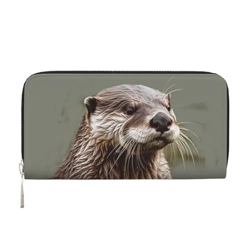 LHDGBNV Geldbörse aus PU-Leder für Damen und Mädchen, mit Reißverschluss, Kreditkartenhalter, Otter, Tiermotiv, lange Geldbörse, Clutch, Geldbörse, wasserdicht, Reisehandtasche LHDGBNV Geldbörse aus PU-Leder für Damen und Mädchen, mit Reißverschluss, Kreditkartenhalter, Otter, Tiermotiv, lange Geldbörse, Clutch, Geldbörse, wasserdicht, Reisehandtasche von LHDGBNV