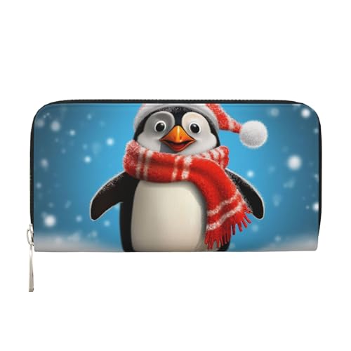LHDGBNV Geldbörse aus PU-Leder für Damen und Mädchen, mit Reißverschluss, Kreditkartenhalter, Weihnachten, lustiger Pinguin, lange Geldbörse, Clutch, Geldbörse, wasserdicht, Reisehandtasche LHDGBNV Geldbörse aus PU-Leder für Damen und Mädchen, mit Reißverschluss, Kreditkartenhalter, Weihnachten, lustiger Pinguin, lange Geldbörse, Clutch, Geldbörse, wasserdicht, Reisehandtasche von LHDGBNV