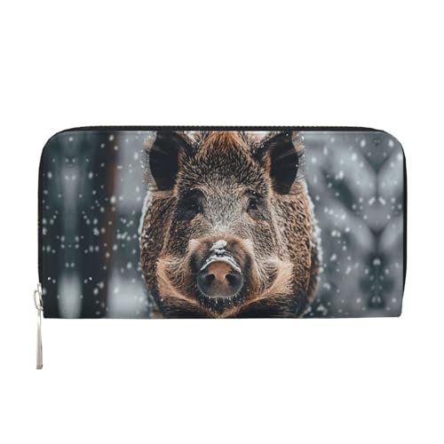 LHDGBNV Geldbörse aus PU-Leder für Damen und Mädchen, mit Reißverschluss, Kreditkartenhalter, Wildschwein, lange Geldbörse, Clutch, Geldbörse, wasserdicht, Reisehandtasche LHDGBNV Geldbörse aus PU-Leder für Damen und Mädchen, mit Reißverschluss, Kreditkartenhalter, Wildschwein, lange Geldbörse, Clutch, Geldbörse, wasserdicht, Reisehandtasche von LHDGBNV