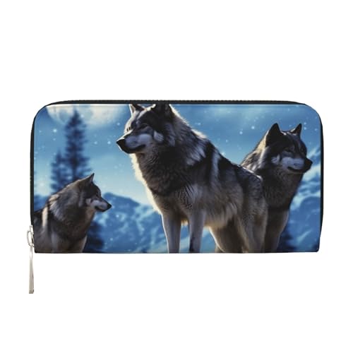 LHDGBNV Geldbörse aus PU-Leder für Damen und Mädchen, mit Reißverschluss, Kreditkartenhalter, Wolfs, lange Geldbörse, Clutch, Geldbörse, wasserdicht, Reisehandtasche LHDGBNV Geldbörse aus PU-Leder für Damen und Mädchen, mit Reißverschluss, Kreditkartenhalter, Wolfs, lange Geldbörse, Clutch, Geldbörse, wasserdicht, Reisehandtasche von LHDGBNV