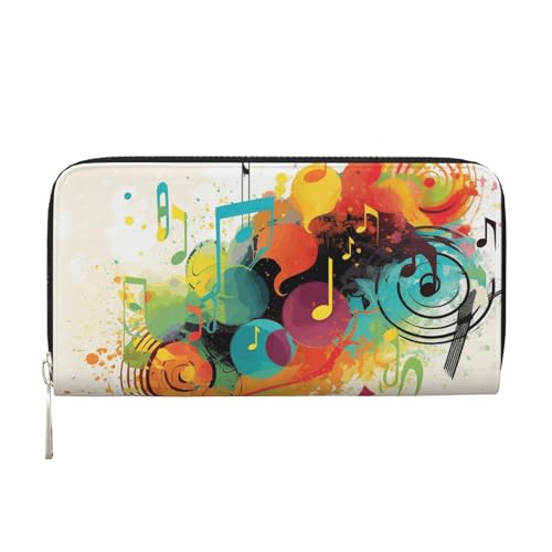 LHDGBNV Geldbörse aus PU-Leder für Damen und Mädchen, mit Reißverschluss, Kreditkartenhalter, abstraktes Musik-Thema, lange Geldbörse, Clutch, Geldbörse, wasserdicht, Reisehandtasche LHDGBNV Geldbörse aus PU-Leder für Damen und Mädchen, mit Reißverschluss, Kreditkartenhalter, abstraktes Musik-Thema, lange Geldbörse, Clutch, Geldbörse, wasserdicht, Reisehandtasche von LHDGBNV