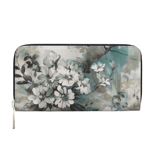 LHDGBNV Geldbörse aus PU-Leder für Damen und Mädchen, mit Reißverschluss, Kreditkartenhalter, bemaltes Blumenmuster, lange Geldbörse, Clutch, Geldbörse, wasserdicht, Reisehandtasche LHDGBNV Geldbörse aus PU-Leder für Damen und Mädchen, mit Reißverschluss, Kreditkartenhalter, bemaltes Blumenmuster, lange Geldbörse, Clutch, Geldbörse, wasserdicht, Reisehandtasche von LHDGBNV