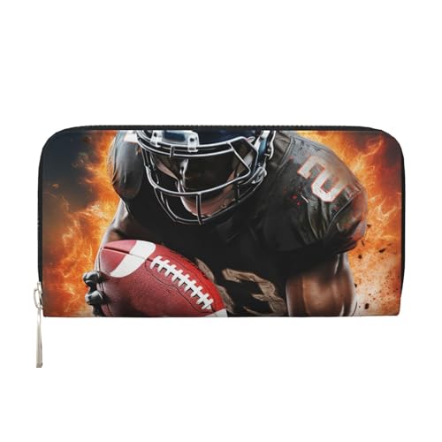 LHDGBNV Geldbörse aus PU-Leder für Damen und Mädchen, mit Reißverschluss, Kreditkartenhalter, coole American Football, lange Geldbörse, Clutch, Geldbörse, wasserdicht, Reisehandtasche LHDGBNV Geldbörse aus PU-Leder für Damen und Mädchen, mit Reißverschluss, Kreditkartenhalter, coole American Football, lange Geldbörse, Clutch, Geldbörse, wasserdicht, Reisehandtasche von LHDGBNV