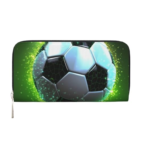 LHDGBNV Geldbörse aus PU-Leder für Damen und Mädchen, mit Reißverschluss, Kreditkartenhalter, cooler Fußballball, lange Geldbörse, Clutch, wasserdicht, Reisehandtasche LHDGBNV Geldbörse aus PU-Leder für Damen und Mädchen, mit Reißverschluss, Kreditkartenhalter, cooler Fußballball, lange Geldbörse, Clutch, wasserdicht, Reisehandtasche von LHDGBNV