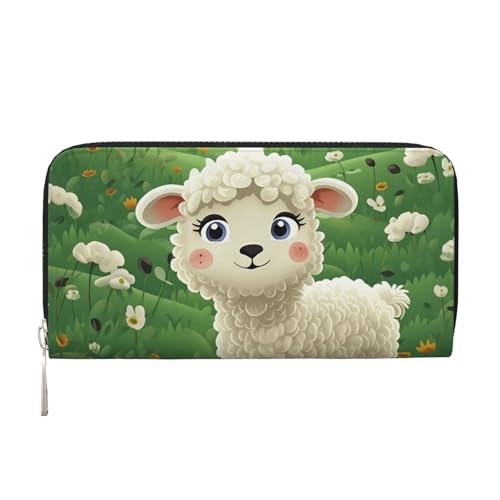 LHDGBNV Geldbörse aus PU-Leder für Damen und Mädchen, mit Reißverschluss, Kreditkartenhalter, niedliches Cartoon-Schaf, lange Geldbörse, Clutch, Geldbörse, wasserdicht, Reisehandtasche LHDGBNV Geldbörse aus PU-Leder für Damen und Mädchen, mit Reißverschluss, Kreditkartenhalter, niedliches Cartoon-Schaf, lange Geldbörse, Clutch, Geldbörse, wasserdicht, Reisehandtasche von LHDGBNV