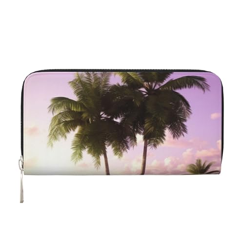 LHDGBNV Geldbörse aus PU-Leder für Damen und Mädchen, mit Reißverschluss, Kreditkartenhalter, tropischer Baum, Rosa, lange Geldbörse, Clutch, Geldbörse, wasserdicht, Reisehandtasche LHDGBNV Geldbörse aus PU-Leder für Damen und Mädchen, mit Reißverschluss, Kreditkartenhalter, tropischer Baum, Rosa, lange Geldbörse, Clutch, Geldbörse, wasserdicht, Reisehandtasche von LHDGBNV