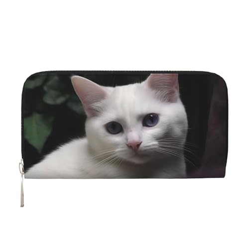 LHDGBNV Geldbörse aus PU-Leder für Damen und Mädchen, mit Reißverschluss, Kreditkartenhalter, weiße Katze, lange Geldbörse, Clutch, wasserdicht, Reisehandtasche LHDGBNV Geldbörse aus PU-Leder für Damen und Mädchen, mit Reißverschluss, Kreditkartenhalter, weiße Katze, lange Geldbörse, Clutch, wasserdicht, Reisehandtasche von LHDGBNV