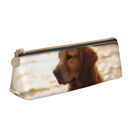 LHDGBNV Leder-Federmäppchen, stilvolles Federmäppchen, schlankes Federmäppchen mit Reißverschluss, Kosmetiktasche, Make-up-Tasche für Arbeit, Büro von LHDGBNV