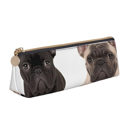 LHDGBNV Leder-Federmäppchen, stilvolles Federmäppchen, schlankes Federmäppchen mit Reißverschluss, Kosmetiktasche für Arbeit und Büro von LHDGBNV