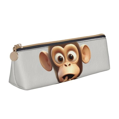 LHDGBNV Leder-Federmäppchen, stilvolles Federmäppchen, schlankes Federmäppchen mit Reißverschluss, die stille Kosmetiktasche für Arbeit und Büro von LHDGBNV