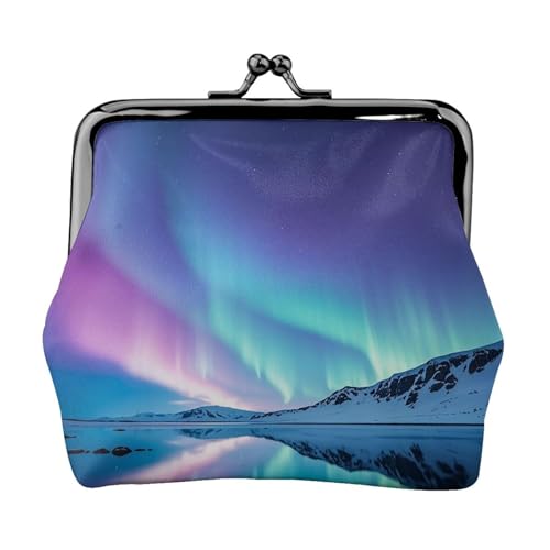 Northern Lights Kleine Münzbörse für Frauen, Kiss-Lock-Geldbörse, Leder, niedliche Münzgeldbörse, Mini-Münztasche, Kleingeldbörse, Schlüsselhalter Northern Lights Kleine Münzbörse für Frauen, Kiss-Lock-Geldbörse, Leder, niedliche Münzgeldbörse, Mini-Münztasche, Kleingeldbörse, Schlüsselhalter von LHDGBNV