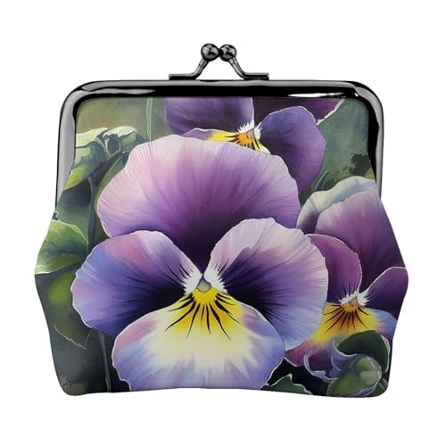 Pansy Perfection Kleine Münzbörse für Frauen, Kiss-Lock-Geldbörse, Leder, niedliche Münzgeldbörse, Mini-Münztasche, Kleingeldbörse, Schlüsselhalter Pansy Perfection Kleine Münzbörse für Frauen, Kiss-Lock-Geldbörse, Leder, niedliche Münzgeldbörse, Mini-Münztasche, Kleingeldbörse, Schlüsselhalter von LHDGBNV