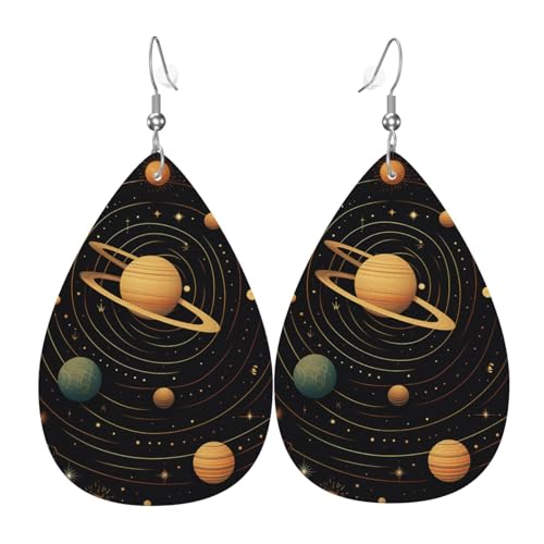 Retro Astronomisches Muster Kunstleder Teardrop Ohrringe Mode Leichte Drop Dangle Ohrringe Leder Ohrringe für Frauen Hochzeiten, Partys, Zeremonien, Bankette, Geschenke Retro Astronomisches Muster Kunstleder Teardrop Ohrringe Mode Leichte Drop Dangle Ohrringe Leder Ohrringe für Frauen Hochzeiten, Partys, Zeremonien, Bankette, Geschenke von LHDGBNV