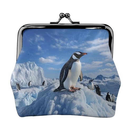 Snow Mountain Pinguin Kleine Münzgeldbörse für Frauen, Kiss-Lock-Geldbörse, Leder, niedliche Münzgeldbörse, Mini-Münztasche, Kleingeldbörse, Schlüsselhalter Snow Mountain Pinguin Kleine Münzgeldbörse für Frauen, Kiss-Lock-Geldbörse, Leder, niedliche Münzgeldbörse, Mini-Münztasche, Kleingeldbörse, Schlüsselhalter von LHDGBNV