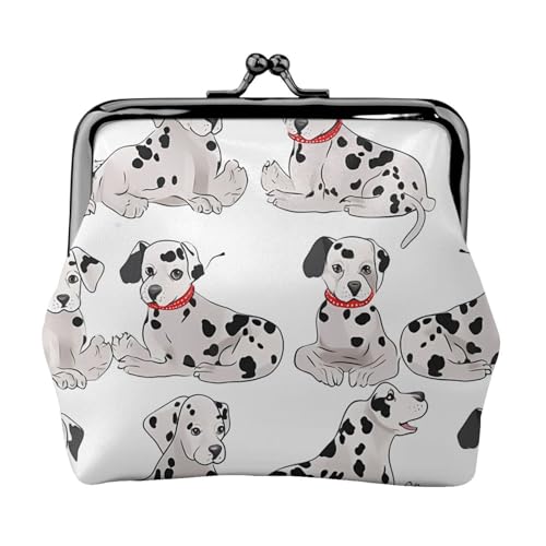 Süße Dalmatiner-Münzgeldbörse für Frauen, Kiss-Lock-Geldbörse, Leder, niedliche Münzgeldbörse, Mini-Münztasche, Kleingeldbörse, Schlüsselhalter von LHDGBNV