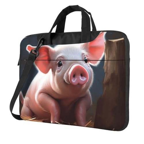 Foolish Cute Animal Laptop Tote Bag for Men Women Laptop Sleeve Shoulder Briefcase Messenger Computer Bag, Schwarz, 13 inch von LHDGBWC