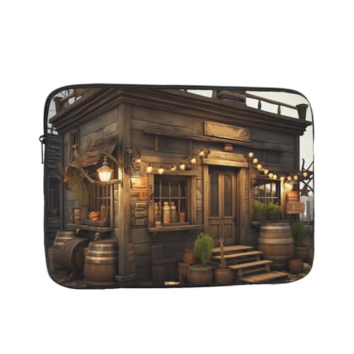 Laptoptasche, rustikale Holztasche, Laptoptasche, Computer-Tragetasche, 30,5 cm (12 Zoll) Computer-Schutzhülle von LHDGBWC