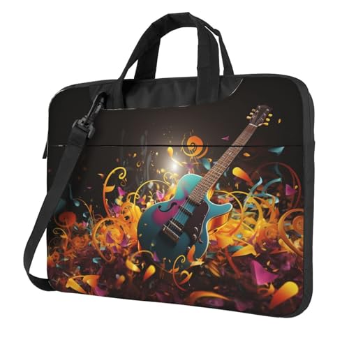 Laptoptasche mit Musikhintergrund, für Damen und Herren, 35,6 cm (14 Zoll), Schultertasche, Aktentasche, Kuriertasche, Computertasche von LHDGBWC