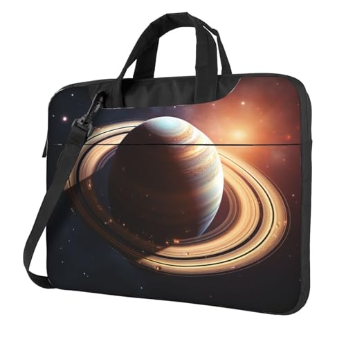 Saturn Ring Planet Laptop-Tragetasche für Herren und Damen, Laptop-Hülle, Schultertasche, Aktentasche, Kuriertasche, Computertasche, Schwarz, 14 inch Saturn Ring Planet Laptop-Tragetasche für Herren und Damen, Laptop-Hülle, Schultertasche, Aktentasche, Kuriertasche, Computertasche, Schwarz, 14 inch von LHDGBWC