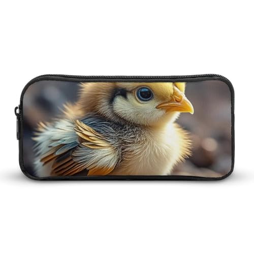 LHDGSJE Federmäppchen mit Hühnerküken, leichtes Federmäppchen, großes Fassungsvermögen, Bürobedarf-Organizer, weiß, 22*12*5cm, Federmäppchen von LHDGSJE