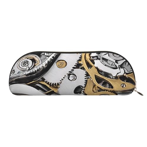 LHFIOHIRG (Coole Steampunk-Ausrüstung), tragbares Federmäppchen mit Reißverschluss, stilvolle Stifttasche, Schreibwaren-Tasche, Kosmetiktasche, Münzaufbewahrung für Schule, Büro, gold, Einheitsgröße, von LHFIOHIRG