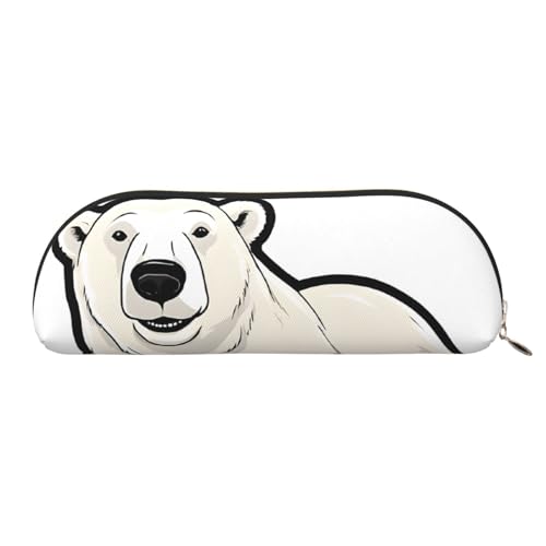 LHFIOHIRG (Eisbär) Tragbares Federmäppchen mit Reißverschluss, stilvolle Stifttasche, Schreibwaren-Tasche, Kosmetiktasche, Münzaufbewahrung für Schule, Büro, gold, Einheitsgröße, Münztasche von LHFIOHIRG