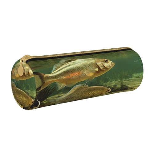 LHFIOHIRG Brook Federmäppchen mit Reißverschluss, PVC, Leder, zylindrisches Stifteetui, Schreibwaren, Make-up, Organizer für Schule, Büro, Reisen, Brook Forellenfischen, Einheitsgröße, Münztasche LHFIOHIRG Brook Federmäppchen mit Reißverschluss, PVC, Leder, zylindrisches Stifteetui, Schreibwaren, Make-up, Organizer für Schule, Büro, Reisen, Brook Forellenfischen, Einheitsgröße, Münztasche von LHFIOHIRG