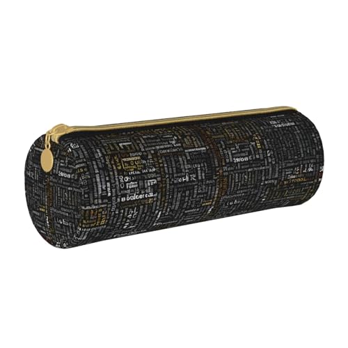 LHFIOHIRG Federmäppchen mit Reißverschluss (Programmiercode) PVC-Leder, zylindrisches Stifteetui, Schreibwaren, Make-up, Organizer für Schule, Büro, Reisen, Programmiercode, Einheitsgröße, Münztasche von LHFIOHIRG