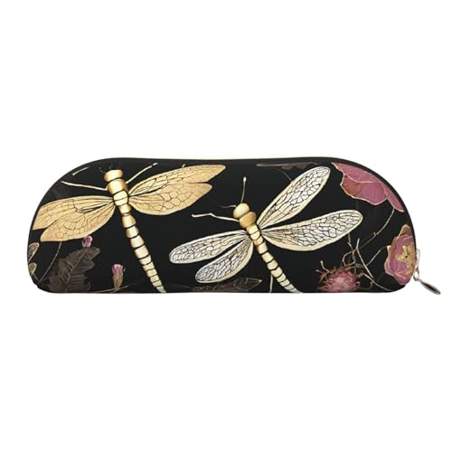 LHFIOHIRG Tragbares Federmäppchen mit Reißverschluss, stilvolle Stifttasche, Schreibwaren-Tasche, Kosmetiktasche, Münzaufbewahrung für Schule, Büro, gold, Einheitsgröße, Münztasche von LHFIOHIRG