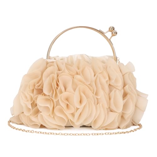 LHHMZ Clutch Bag mit Blumenmuster für Frauen Elegance Flower Abendtasche Hochzeitstasche Party Prom Handtaschen von LHHMZ