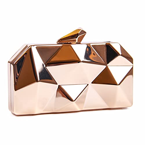 LHHMZ Damen Geometrische Abendhandtaschen aus Metall Mode kleine Abend Umhängetaschen Box Clutch von LHHMZ