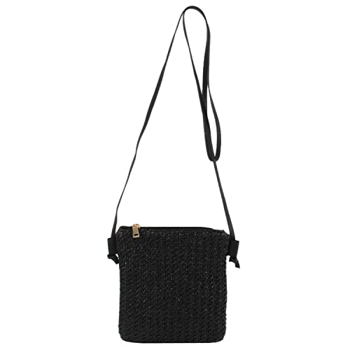 LHHMZ Damen Handgemachte Strand Crossbody Handtasche aus Stroh Sommer Strand Umhängetaschen Kleine aus Stroh von LHHMZ