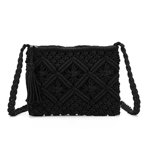 LHHMZ Damen Handgemachte Strand Crossbody Handtasche aus Stroh Sommer Strand Umhängetaschen Kleine aus Stroh von LHHMZ