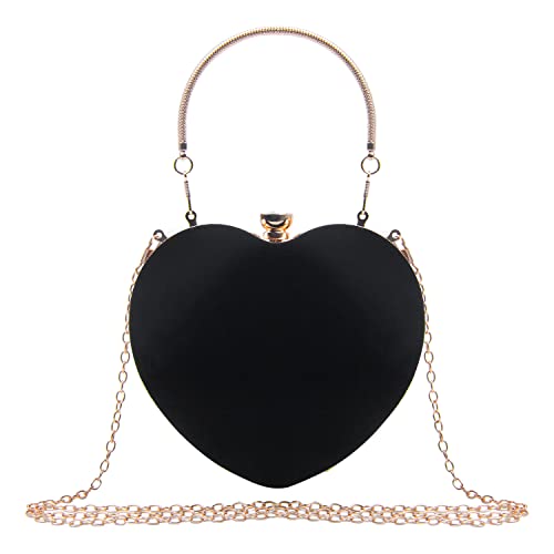 LHHMZ Damen Hochzeits Clutch Abendtasche Herz Clutch Geldbörse Stilvolle Mini Cocktail Ball Tasche Umhängetasche mit Clutch von LHHMZ