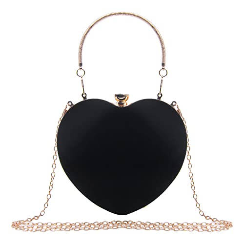 LHHMZ Damen Hochzeits Clutch Abendtasche Herz Clutch Geldbörse Stilvolle Mini Cocktail Ball Tasche Umhängetasche von LHHMZ