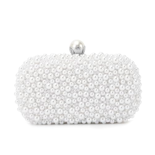 LHHMZ Damen Pearl Clutch Hochzeits Clutch Elegante Perlen Clutch Formelle Partytasche für den Abend Braut Handtasche von LHHMZ