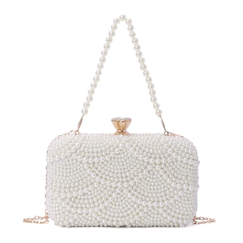 LHHMZ Damen Perle Kupplung Handtaschen, Perlen Abendtasche für Hochzeit Party Prom Formale Veranstaltungen von LHHMZ