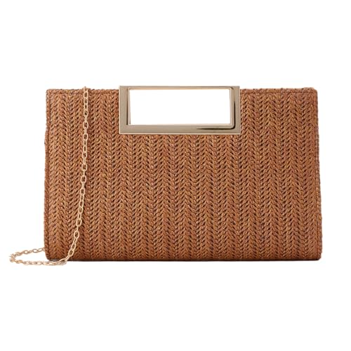 LHHMZ Damen Top Handle Stroh Clutch Sommer Kupplung Stroh Raffia Umhängetasche Geflochtene Strand Kupplung LHHMZ Damen Top Handle Stroh Clutch Sommer Kupplung Stroh Raffia Umhängetasche Geflochtene Strand Kupplung von LHHMZ
