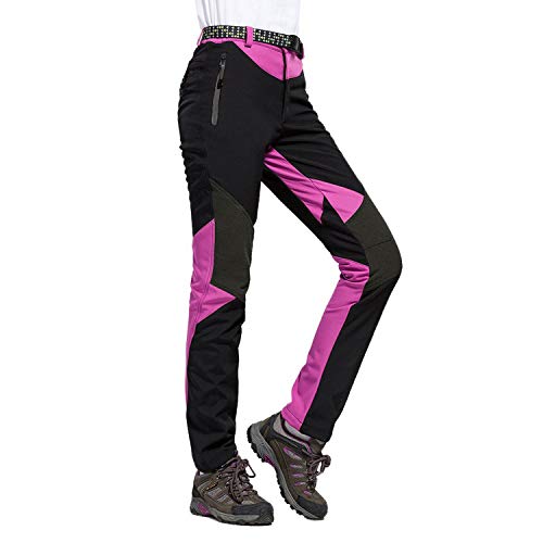 LHHMZ Damen Wasserdicht Wanderhose Atmungsaktives Leichtgewicht Draussen Sporthosen Schnelltrocknend Gehen Klettern Wander Hose XL Rot von LHHMZ