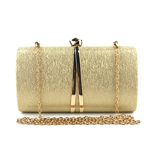 LHHMZ Elegante Handtaschen für Damen Gold Schwarz Umschlag Abendtaschen Hochzeit Brauttasche Umhängetaschen von LHHMZ