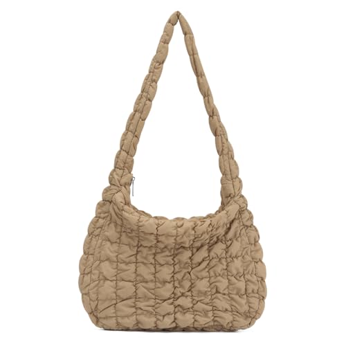 LHHMZ Gesteppte Tragetasche Puffer Umhängetasche Große gesteppte Tragetasche Leichte Hobo-Tasche mit gesteppter Polsterung von LHHMZ