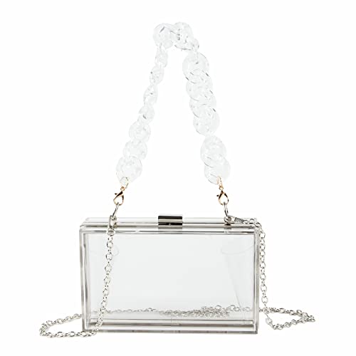 LHHMZ Transparente Abend Clutch Geldbörsen aus Acryl für Damen Klare Umhängetaschen Box Handtasche Umhängetaschen LHHMZ Transparente Abend Clutch Geldbörsen aus Acryl für Damen Klare Umhängetaschen Box Handtasche Umhängetaschen von LHHMZ