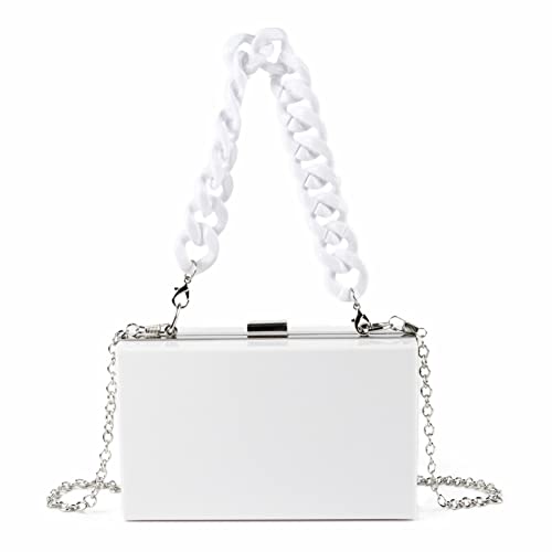 LHHMZ Transparente Abend Clutch Geldbörsen aus Acryl für Damen Klare Umhängetaschen Box Handtasche Umhängetaschen LHHMZ Transparente Abend Clutch Geldbörsen aus Acryl für Damen Klare Umhängetaschen Box Handtasche Umhängetaschen von LHHMZ
